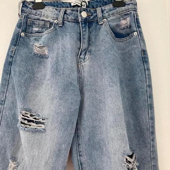 Distressed flare mom jeans ABOUND size 27 - Picture 2 of 4